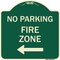 Signmission No Parking Fire Zone W/ Left Arrow Heavy-Gauge Aluminum Architectural Sign, 18" x 18", G-1818-23673 A-DES-G-1818-23673 - alternate 1